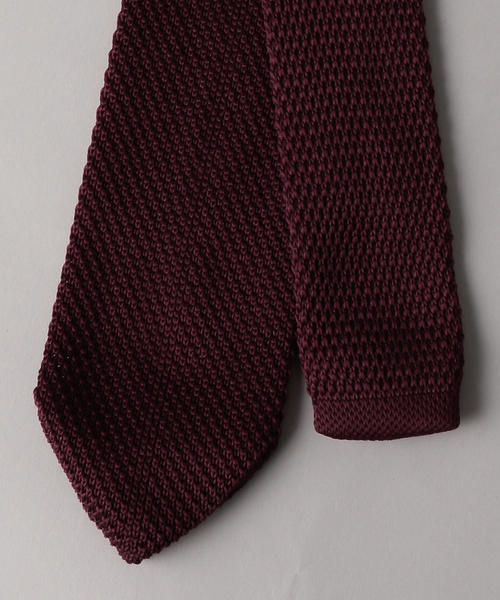 WORK TRIP OUTFITS GREEN LABEL RELAXING（ワークトリップアウトフィッツグリーンレーベル リラクシング）の「【WORK TRIP OUTFITS】PE ニット SOLID PUNTA ネクタイ（ネクタイ・メンズ・ブラック/ロイヤルブルー/ネイビー/オレンジ/ワインレッド/ダークブラウン/ダークグリーン・FREE）」の8枚目の写真