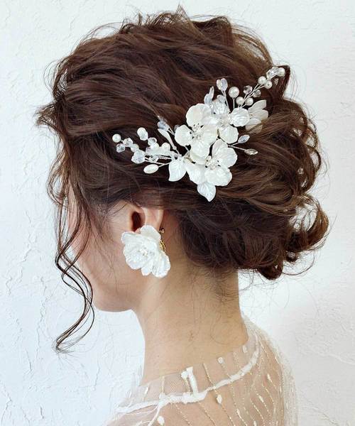 Cupid Heart(キューピッドハート)の「【Cupid Heart】結婚式アクセサリー ブーケクリップ髪飾り(バレッタ/ヘアクリップ・レディース・シルバー・MEDIUM)」の4枚目の写真