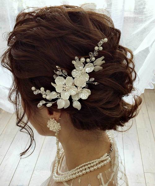 Cupid Heart(キューピッドハート)の「【Cupid Heart】結婚式アクセサリー ブーケクリップ髪飾り(バレッタ/ヘアクリップ・レディース・シルバー・MEDIUM)」の3枚目の写真