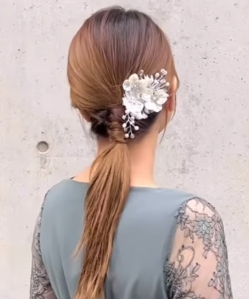 Cupid Heart(キューピッドハート)の「【Cupid Heart】結婚式アクセサリー ブーケクリップ髪飾り(バレッタ/ヘアクリップ・レディース・シルバー・MEDIUM)」の9枚目の写真