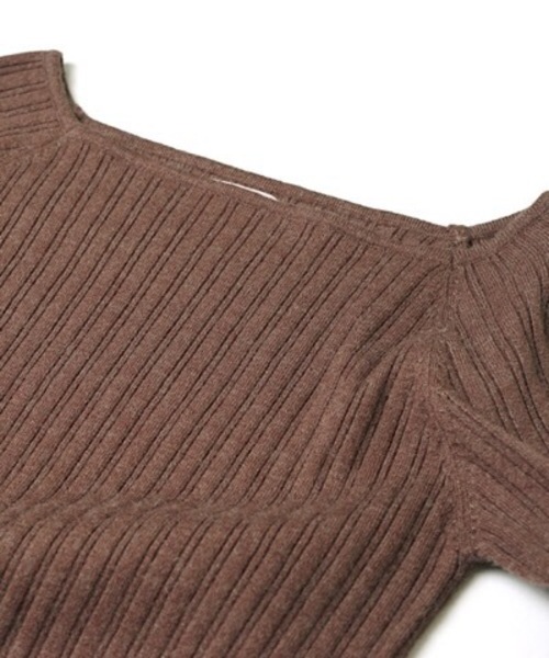 flower（フラワー）の「レディリブニット（Tシャツ/カットソー・レディース・ブラック/ブラウン/アイボリー・FREE）」の22枚目の写真