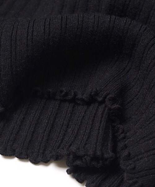 flower（フラワー）の「レディリブニット（Tシャツ/カットソー・レディース・ブラック/ブラウン/アイボリー・FREE）」の14枚目の写真