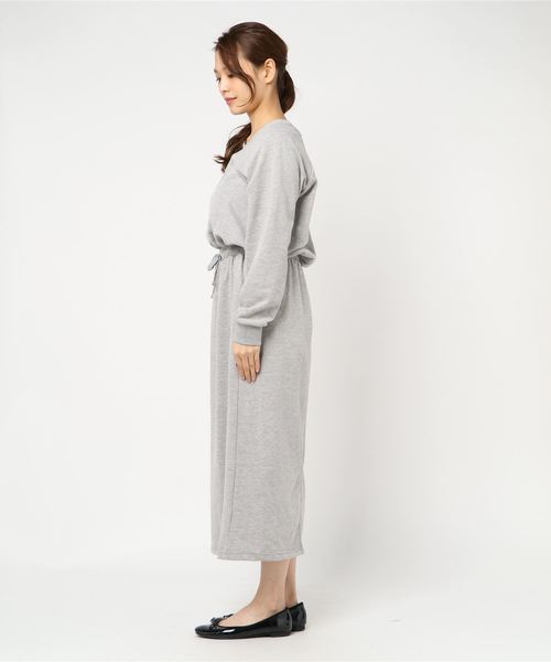 rps（アールピーエス）の「裏毛ブラウジングロングワンピース（ワンピース・レディース・チャコールグレー/ブラック/杢グレー・M）」の5枚目の写真