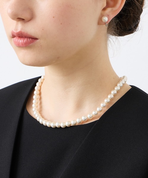 AIMER（エメ）の「【喪服・WEB限定】貝パールネックレス 2種類イヤリングセット（ネックレス・レディース・ホワイト・ﾌﾘ-）」の7枚目の写真