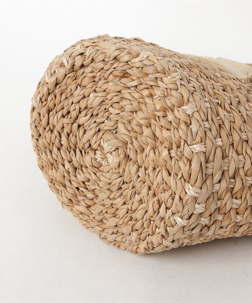 flower（フラワー）の「ミニバスケットバッグ（かごバッグ・レディース・ホワイト/ブラウン・FREE）」の4枚目の写真