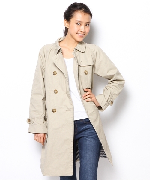 coen（コーエン）の「トレンチコート（トレンチコート・レディース・オリーブ/ベージュ・LARGE/MEDIUM）」の13枚目の写真