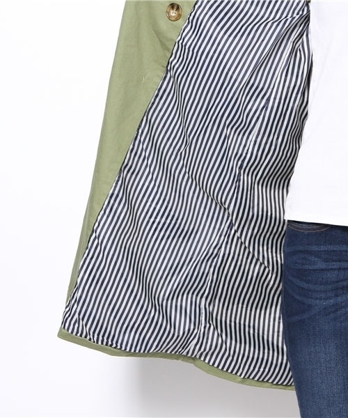 coen（コーエン）の「トレンチコート（トレンチコート・レディース・オリーブ/ベージュ・LARGE/MEDIUM）」の5枚目の写真