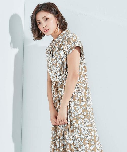 OSYAREVO(オシャレボ)の「フラワードロストワンピース(ワンピース・レディース・ベージュ/ネイビー/ブルー・38)」の10枚目の写真
