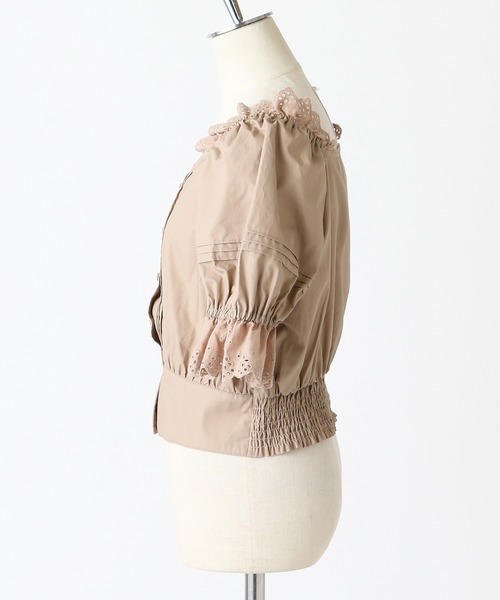 one after another NICE CLAUP（ワンアフターアナザーナイスクラップ）の「前開きフリルレース付きブラウス（シャツ/ブラウス・レディース・オフホワイト/テラコッタ/ブラウン系その他/ベージュ・FREE）」の17枚目の写真
