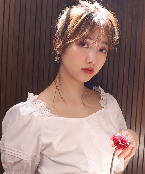 one after another NICE CLAUP（ワンアフターアナザーナイスクラップ）の「前開きフリルレース付きブラウス（シャツ/ブラウス・レディース・オフホワイト/テラコッタ/ブラウン系その他/ベージュ・FREE）」の16枚目の写真