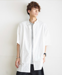 GGD SELECT / ドロップショルダー 5分袖ロングシャツ