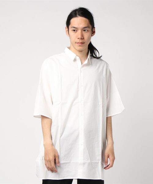 GGD SELECT(ジージーディー セレクト)の「GGD SELECT / ドロップショルダー 5分袖ロングシャツ(シャツ/ブラウス・メンズ・ホワイト/ブラック/ネイビー/カーキ/イエロー・MEDIUM/LARGE)」の14枚目の写真