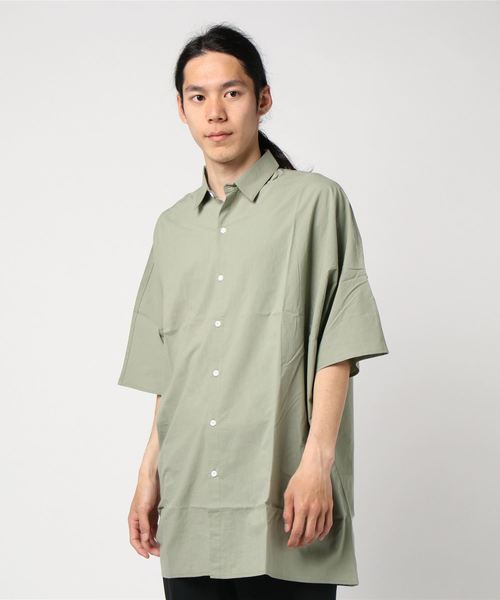 GGD SELECT(ジージーディー セレクト)の「GGD SELECT / ドロップショルダー 5分袖ロングシャツ(シャツ/ブラウス・メンズ・ホワイト/ブラック/ネイビー/カーキ/イエロー・MEDIUM/LARGE)」の20枚目の写真
