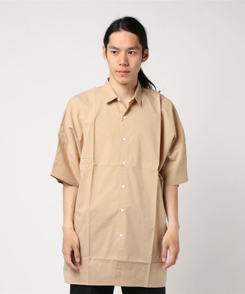 GGD SELECT(ジージーディー セレクト)の「GGD SELECT / ドロップショルダー 5分袖ロングシャツ(シャツ/ブラウス・メンズ・ホワイト/ブラック/ネイビー/カーキ/イエロー・MEDIUM/LARGE)」の8枚目の写真