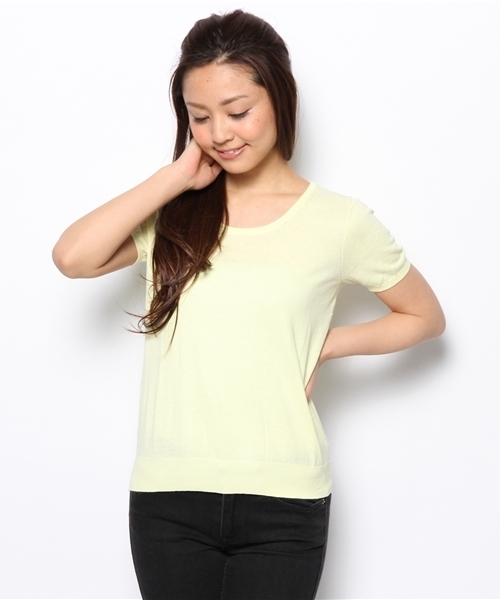 BEAMS LIGHTS Women's(ビームスライツ ウィメンズ)の「BEAMS LIGHTS / ウォッシャブル ハーフスリーブプルオーバー(ニット/セーター・レディース・オフホワイト/イエロー/ミント/ネイビー・ONE SIZE)」の12枚目の写真