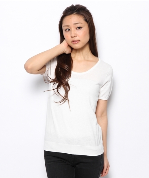 BEAMS LIGHTS Women's(ビームスライツ ウィメンズ)の「BEAMS LIGHTS / ウォッシャブル ハーフスリーブプルオーバー(ニット/セーター・レディース・オフホワイト/イエロー/ミント/ネイビー・ONE SIZE)」の14枚目の写真