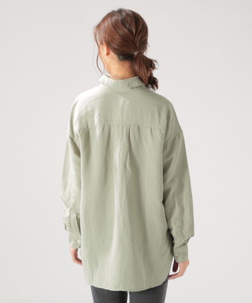 BAYFLOW(ベイフロー)の「リネンレーヨンシャツ(シャツ/ブラウス・レディース・ホワイト/ベージュ/カーキ/チャコール・FREE)」の17枚目の写真