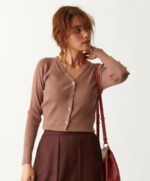 EMMEL REFINES | 【EMMEL REFINES】〔ハンドウォッシャブル〕FC HW リブラグラン Vネックカーディガン(カーディガン/ボレロ)