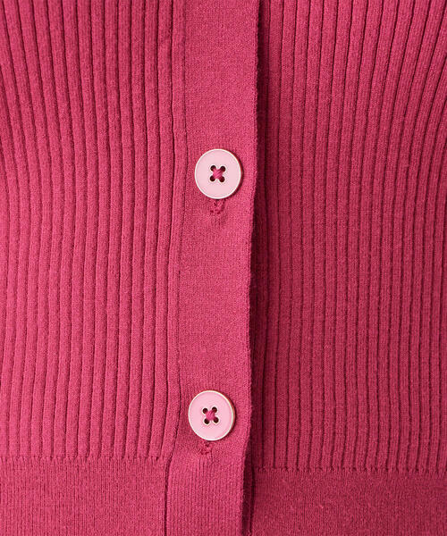 EMMEL REFINES（エメルリファインズ）の「【EMMEL REFINES】〔ハンドウォッシャブル〕FC HW リブラグラン Vネックカーディガン（カーディガン/ボレロ・レディース・ブラック/ブラウン/ピンク・FREE）」の12枚目の写真