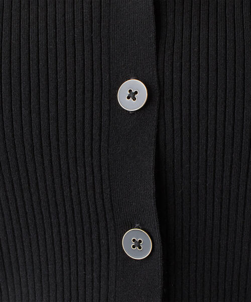 EMMEL REFINES（エメルリファインズ）の「【EMMEL REFINES】〔ハンドウォッシャブル〕FC HW リブラグラン Vネックカーディガン（カーディガン/ボレロ・レディース・ブラック/ブラウン/ピンク・FREE）」の4枚目の写真