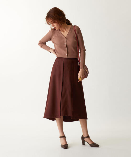 EMMEL REFINES（エメルリファインズ）の「【EMMEL REFINES】〔ハンドウォッシャブル〕FC HW リブラグラン Vネックカーディガン（カーディガン/ボレロ・レディース・ブラック/ブラウン/ピンク・FREE）」の7枚目の写真