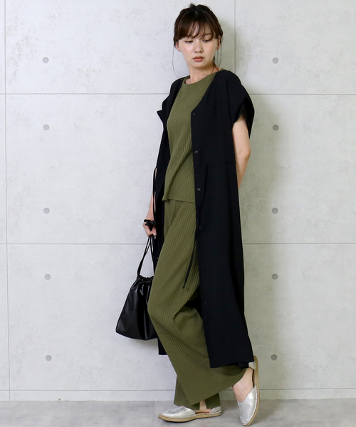 n'ee-ne（ネーネ）の「バックプリーツガウンワンピース（ワンピース・レディース・ブラック/モカ/グレイッシュベージュ/サンドベージュ・FREE）」の20枚目の写真