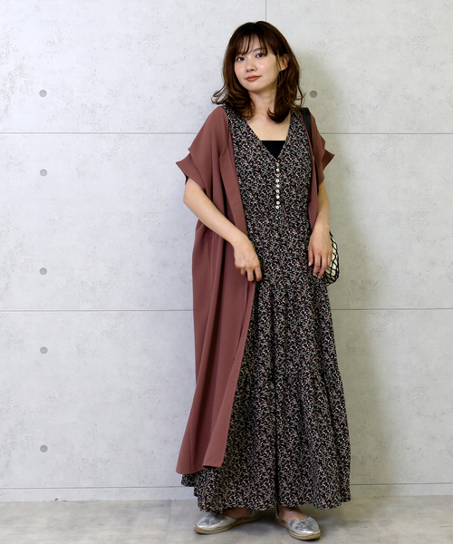 n'ee-ne（ネーネ）の「バックプリーツガウンワンピース（ワンピース・レディース・ブラック/モカ/グレイッシュベージュ/サンドベージュ・FREE）」の18枚目の写真