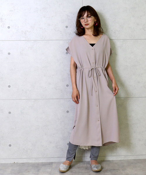 n'ee-ne（ネーネ）の「バックプリーツガウンワンピース（ワンピース・レディース・ブラック/モカ/グレイッシュベージュ/サンドベージュ・FREE）」の19枚目の写真