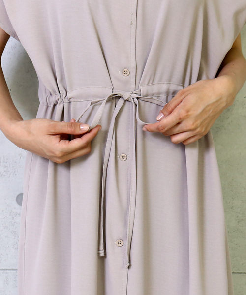 n'ee-ne（ネーネ）の「バックプリーツガウンワンピース（ワンピース・レディース・ブラック/モカ/グレイッシュベージュ/サンドベージュ・FREE）」の16枚目の写真