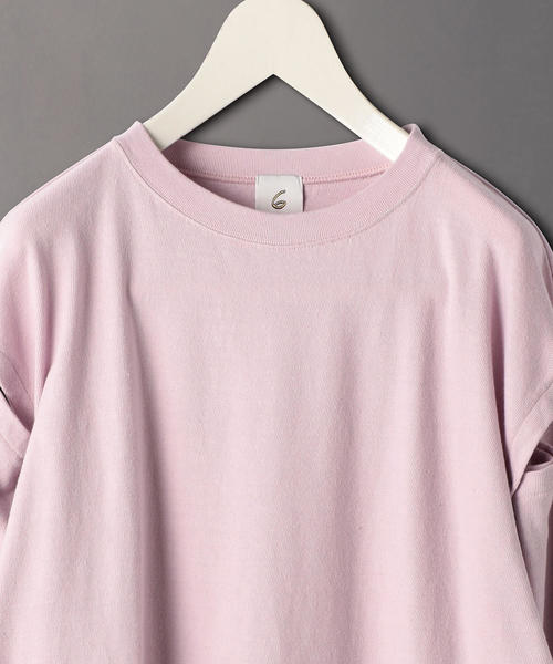 6(ROKU) DOT BUTTON SLEEVE PULLOVER カットソー