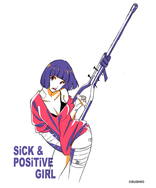 SUSHIO すしお SiCK ＆ POSiTiVE GiRLS Tシャツ AndArts（アンダーツ）の「すしお×And A『SiCK ＆ POSiTiVE