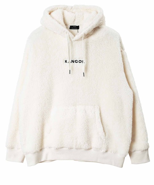 KANGOL（カンゴール）の「KANGOL / カンゴール 別注 コラボ オーバーサイズ  ボア フリース プルオーバー パーカー（パーカー・メンズ・ブラック/ベージュ/オフホワイト/ネイビー/ブラウン/グレイッシュベージュ/モカ/グレー系その他/ブラック系その他/ブラウン系その他/ベージュ系その他/ホワイト系その他/グレー系その他2/グレー系その他3・SMALL/MEDIUM/LARGE/X-LARGE）」の17枚目の写真