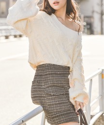 Heather | ガラアミボリュームニット  859153(ニット/セーター)