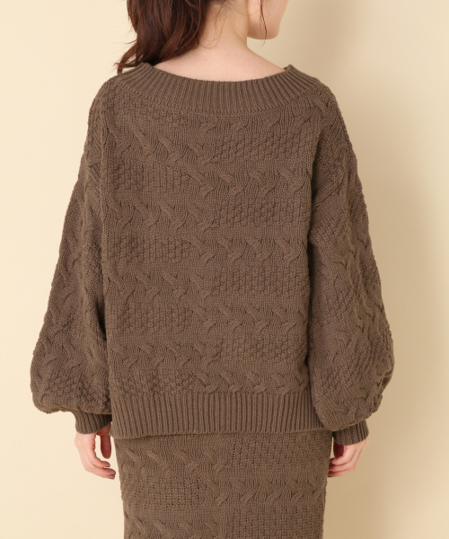 Heather（ヘザー）の「ガラアミボリュームニット  859153（ニット/セーター・レディース・ブラック/ベージュ/ブラウン/アイボリー・FREE）」の19枚目の写真