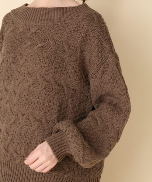 Heather（ヘザー）の「ガラアミボリュームニット  859153（ニット/セーター・レディース・ブラック/ベージュ/ブラウン/アイボリー・FREE）」の15枚目の写真