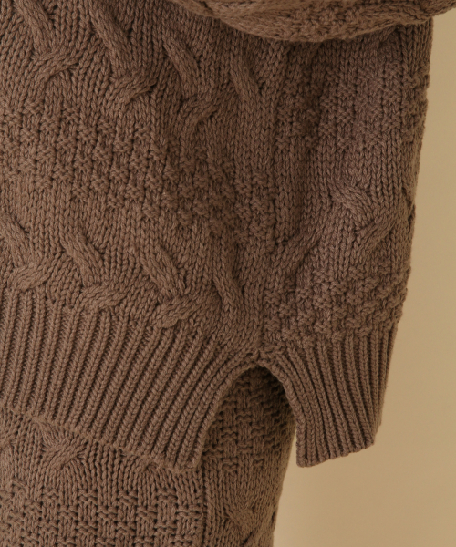 Heather（ヘザー）の「ガラアミボリュームニット  859153（ニット/セーター・レディース・ブラック/ベージュ/ブラウン/アイボリー・FREE）」の13枚目の写真