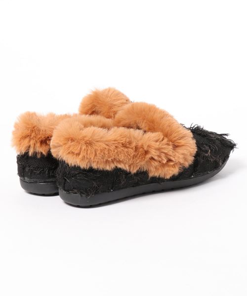 STYLEBLOCK（スタイルブロック）の「ファーモカシンフラットシューズ（モカシン/デッキシューズ・レディース・ブラウン系その他/ブラック/パープル・35/38/36/39/37/40）」の4枚目の写真