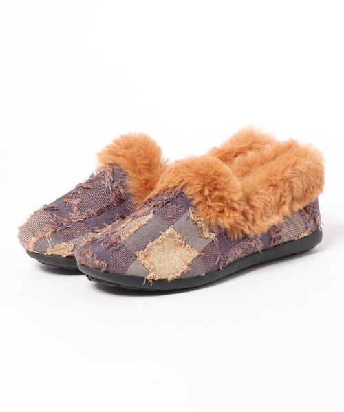 STYLEBLOCK（スタイルブロック）の「ファーモカシンフラットシューズ（モカシン/デッキシューズ・レディース・ブラウン系その他/ブラック/パープル・35/38/36/39/37/40）」の7枚目の写真