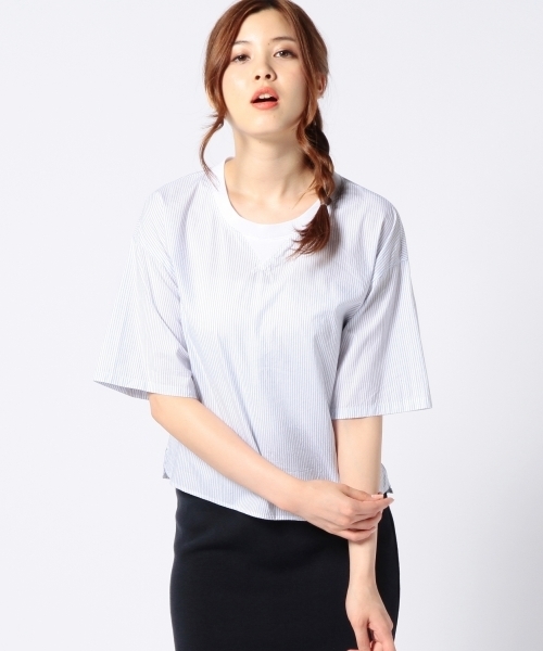 Another Edition（アナザーエディション）の「AE ST リブ CL T◆（シャツ/ブラウス・レディース・ホワイト/ライム/ネイビー・フリー）」の20枚目の写真