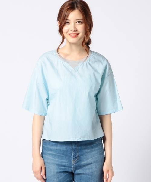 Another Edition（アナザーエディション）の「AE ST リブ CL T◆（シャツ/ブラウス・レディース・ホワイト/ライム/ネイビー・フリー）」の7枚目の写真