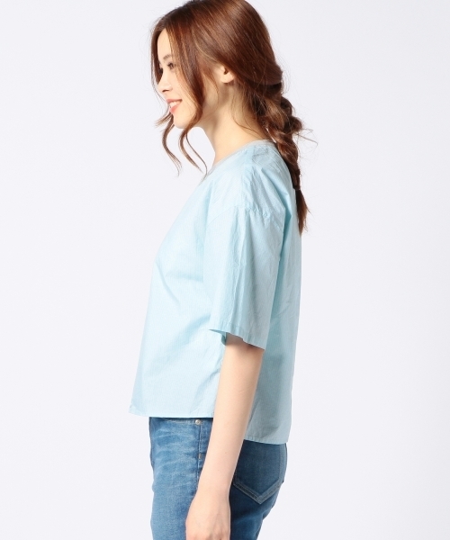 Another Edition（アナザーエディション）の「AE ST リブ CL T◆（シャツ/ブラウス・レディース・ホワイト/ライム/ネイビー・フリー）」の6枚目の写真