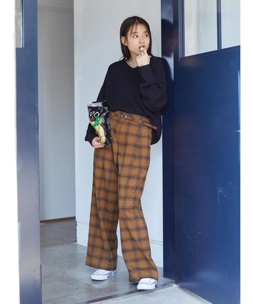 AMERICAN HOLIC（アメリカンホリック）の「ベルト付きワイドパンツ ＊（その他パンツ・レディース・その他1/グリーン系その他/ブラウン系その他4/その他12・MEDIUM/LARGE/M/L）」の17枚目の写真