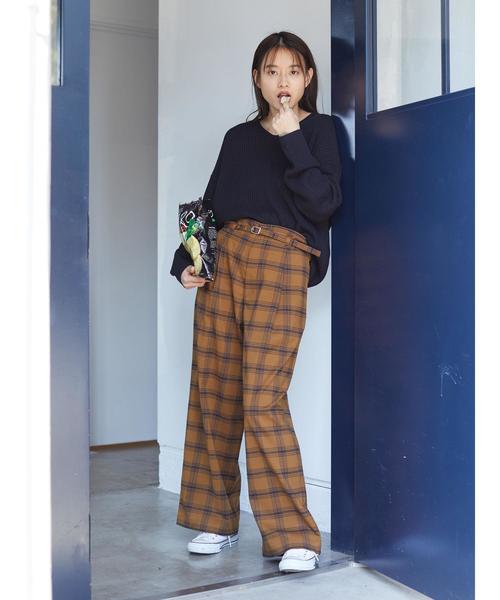 AMERICAN HOLIC（アメリカンホリック）の「ベルト付きワイドパンツ ＊（その他パンツ・レディース・その他1/グリーン系その他/ブラウン系その他4/その他12・MEDIUM/LARGE/M/L）」の21枚目の写真