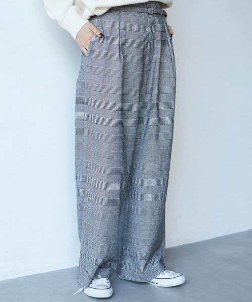 AMERICAN HOLIC（アメリカンホリック）の「ベルト付きワイドパンツ ＊（その他パンツ・レディース・その他1/グリーン系その他/ブラウン系その他4/その他12・MEDIUM/LARGE/M/L）」の3枚目の写真