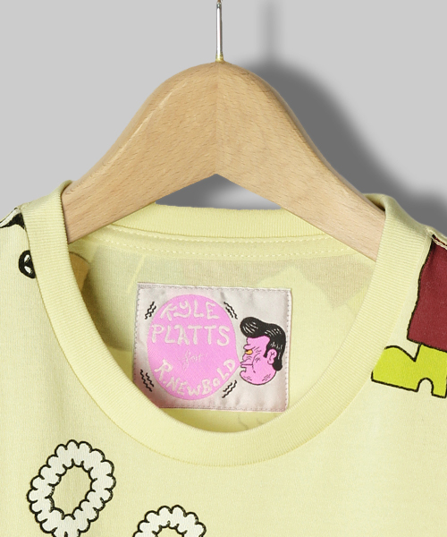 R.NEWBOLD（アールニューボールド）の「KYLE PLATTS FOR R.NEWBOLD "プリントTシャツ"/SS/245510（Tシャツ/カットソー・メンズ・ホワイト系その他/グリーン系その他/イエロー系その他・X-LARGE/LARGE/MEDIUM/SMALL）」の10枚目の写真