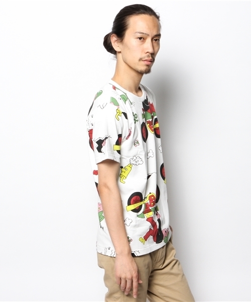 R.NEWBOLD（アールニューボールド）の「KYLE PLATTS FOR R.NEWBOLD "プリントTシャツ"/SS/245510（Tシャツ/カットソー・メンズ・ホワイト系その他/グリーン系その他/イエロー系その他・X-LARGE/LARGE/MEDIUM/SMALL）」の12枚目の写真