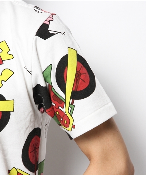 R.NEWBOLD（アールニューボールド）の「KYLE PLATTS FOR R.NEWBOLD "プリントTシャツ"/SS/245510（Tシャツ/カットソー・メンズ・ホワイト系その他/グリーン系その他/イエロー系その他・X-LARGE/LARGE/MEDIUM/SMALL）」の15枚目の写真