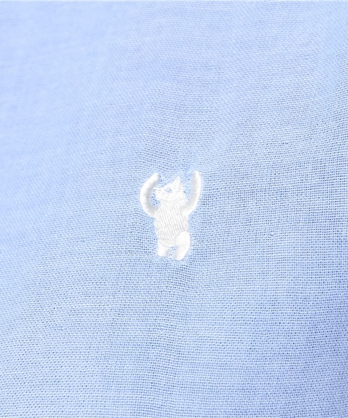 coen（コーエン）の「ダブルガーゼソリッドシャツ（シャツ/ブラウス・レディース・ホワイト/ライトブルー・LARGE/MEDIUM/SMALL）」の7枚目の写真