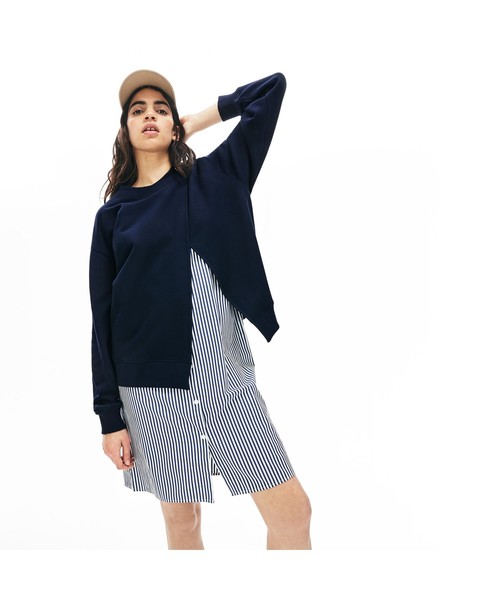 コットンフリースカーディガン ポプリンシャツドレス ワンピース Lacoste Lacoste ワンピース L Ve ラコステライブ のファッション セール