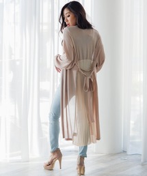 LIPSERVICE | シアープリーツ切替ロングニットカーディガン(カーディガン/ボレロ)